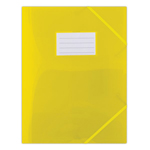 Desky plastové Donau se 3 chlopněmi a gumičkou - transparentní žluté