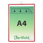 Závěsná kapsa Tarifold T-view A4 - červená